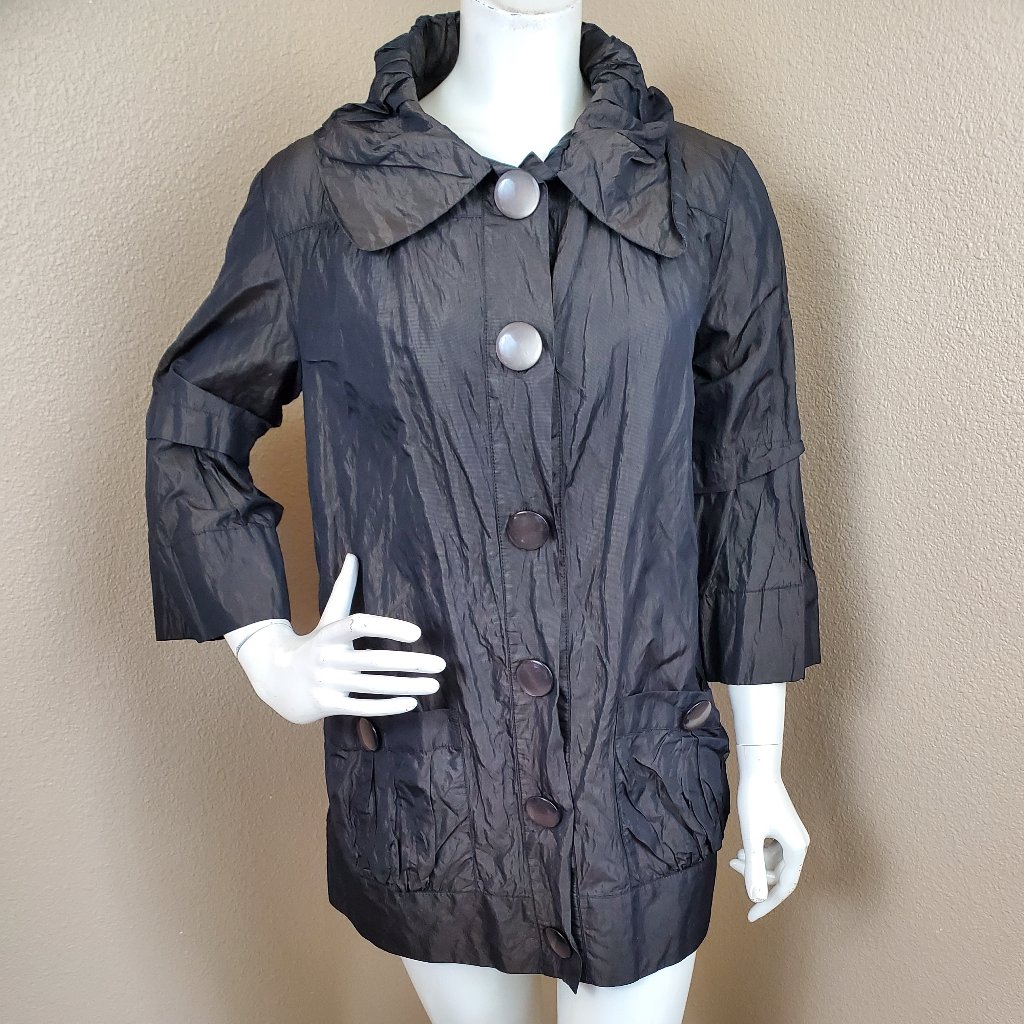 Mac And Jac Crinkle Trench Jacket~Size 10